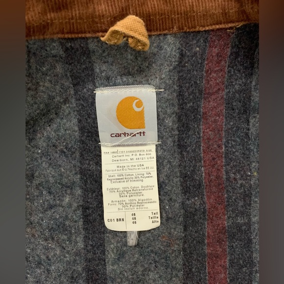 🥧Vintage Carhartt Blanket-Lined Chore Jacket (Sz L) - Picture 4 of 6